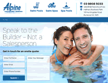 Tablet Screenshot of alpinepools.com.au